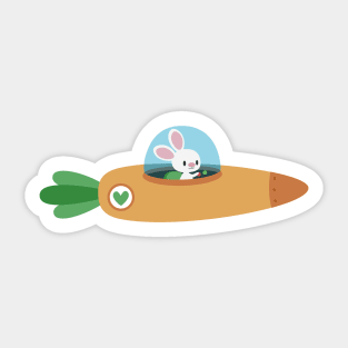An army of space bunnies Sticker